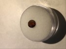 Zirkon med fantastisk rød mot orange farge diameter ø 6mm 1,2 ct thumbnail
